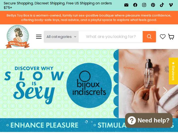 Betty's Toy Box website preview