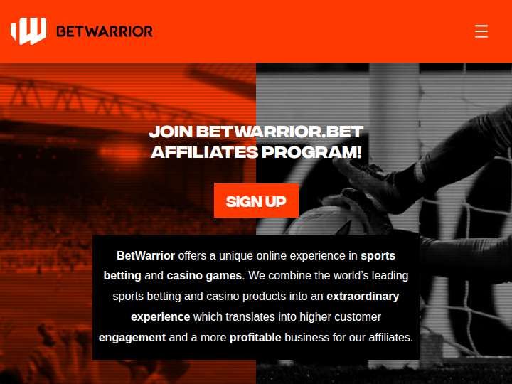 BetWarrior Affiliates website preview