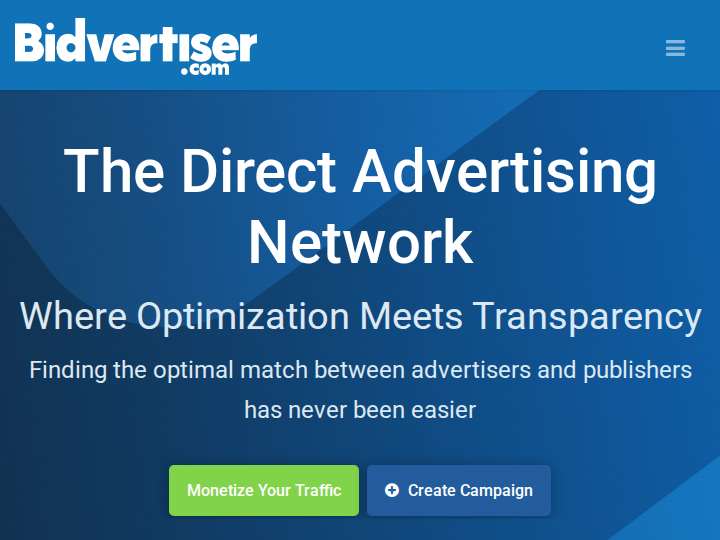 BidVertiser website preview