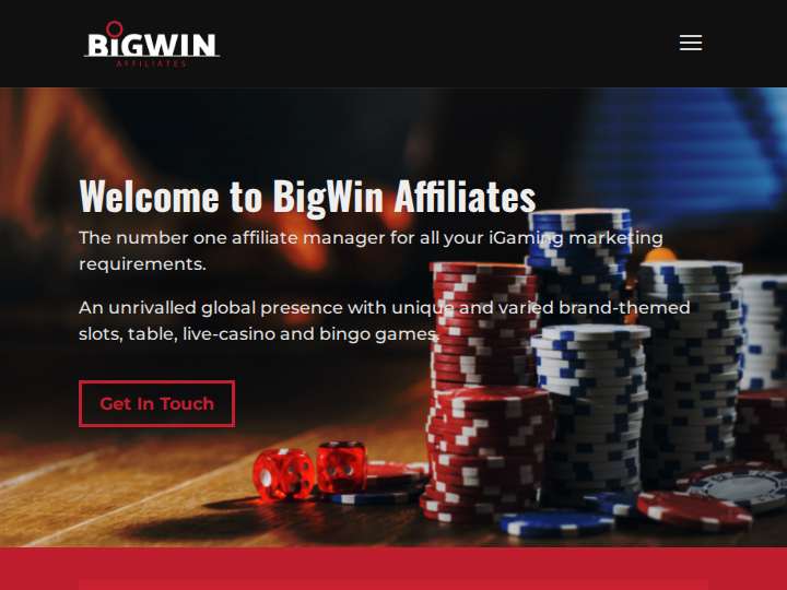 BigWin Affiliates website preview