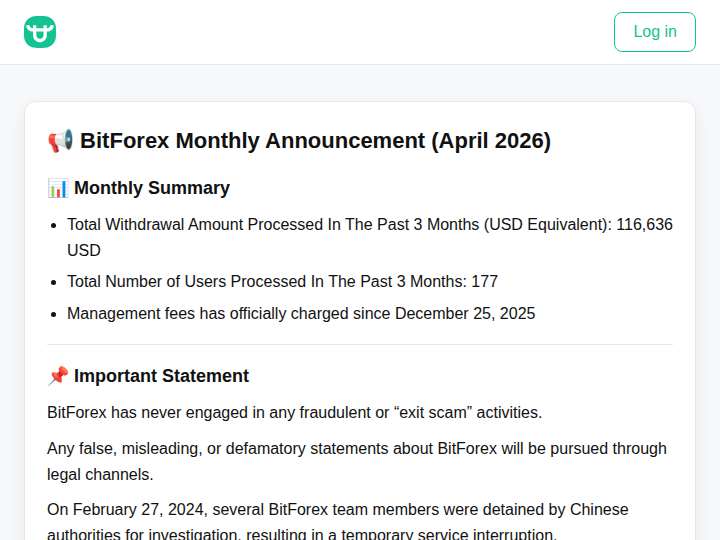 BitForex Referral Program website preview