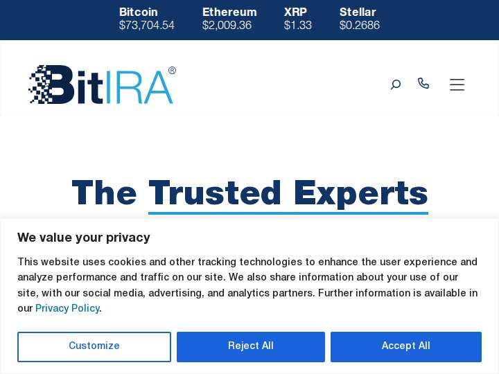 BitIRA website preview