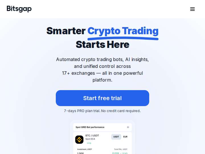 Bitsgap website preview