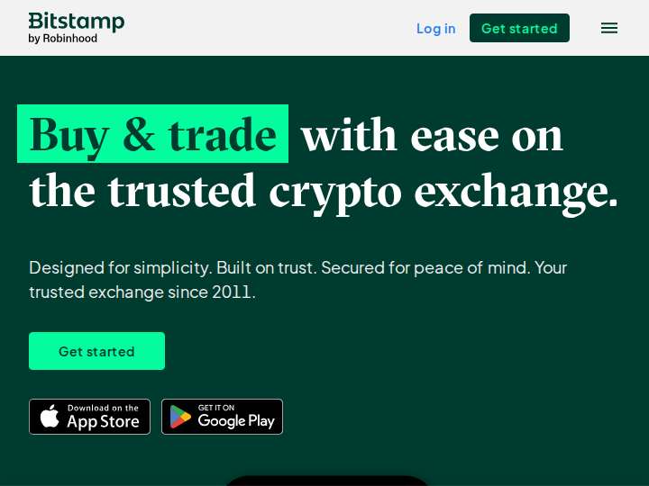 Bitstamp website preview