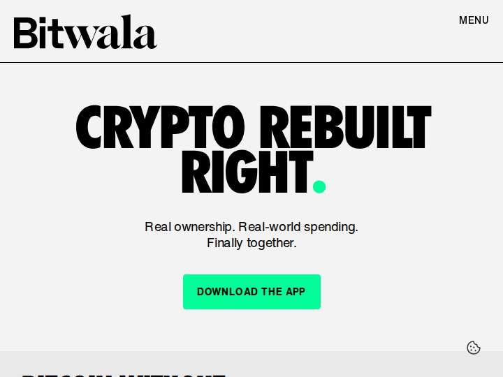 Bitwala website preview