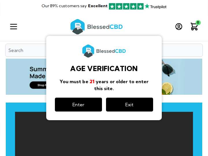 Blessed CBD website preview