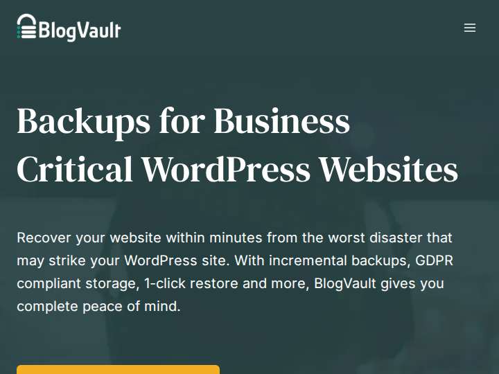 BlogVault website preview