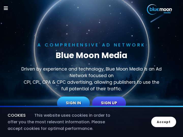 Blue Moon Media website preview