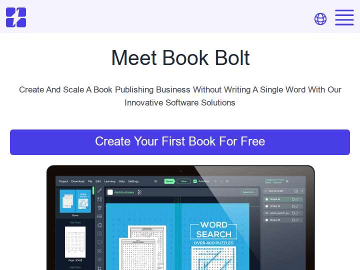 Book Bolt website preview