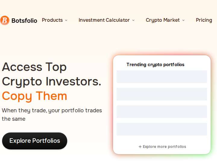 Botsfolio website preview