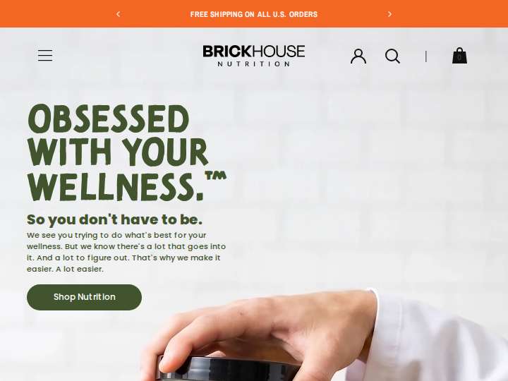 BrickHouse Nutrition website preview