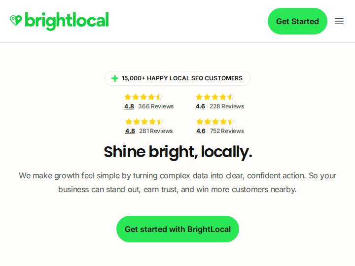 BrightLocal website preview