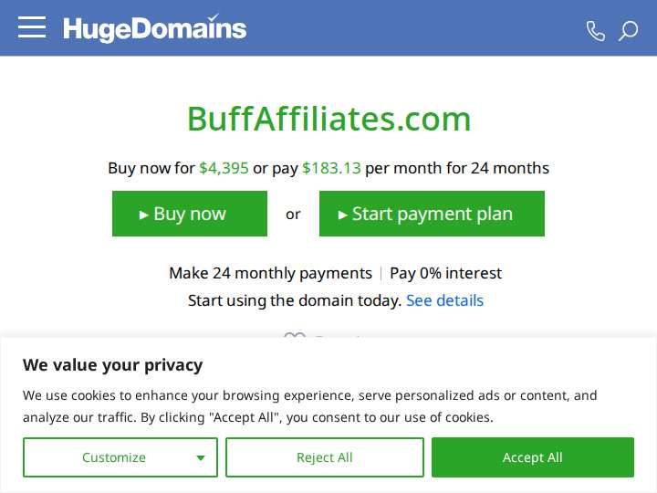 BUFF.bet Affiliates website preview