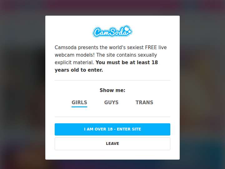 Camsoda Affiliate Program website preview