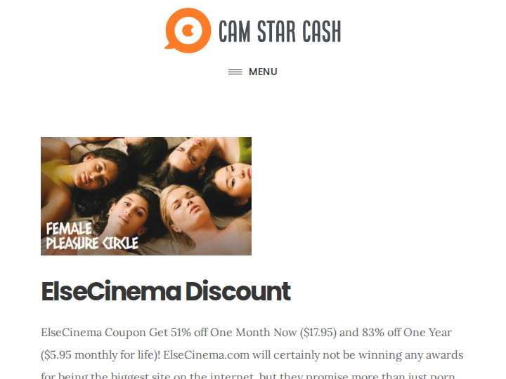 CamStarCash website preview