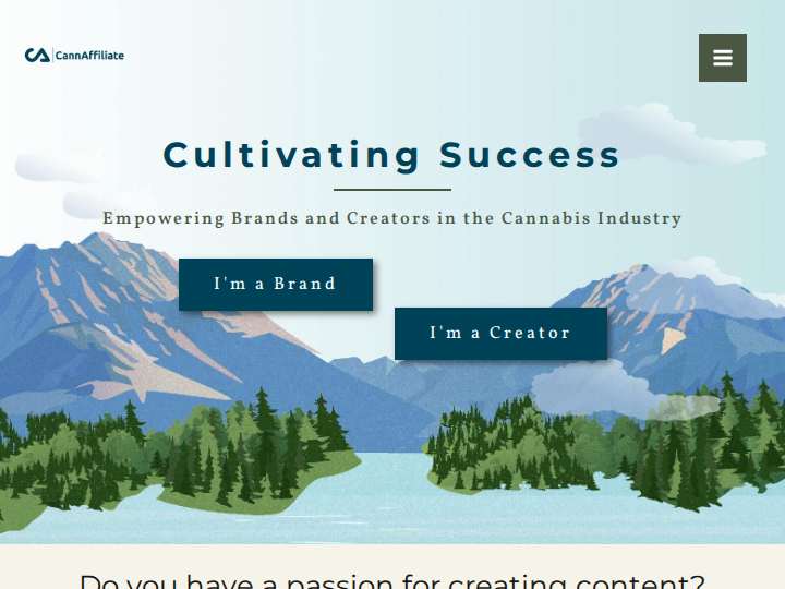 CannAffiliate website preview