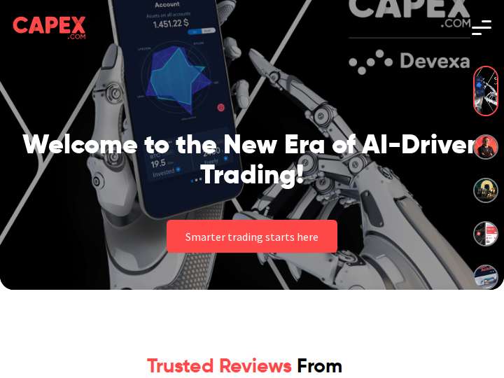 CAPEX.com Affiliates website preview