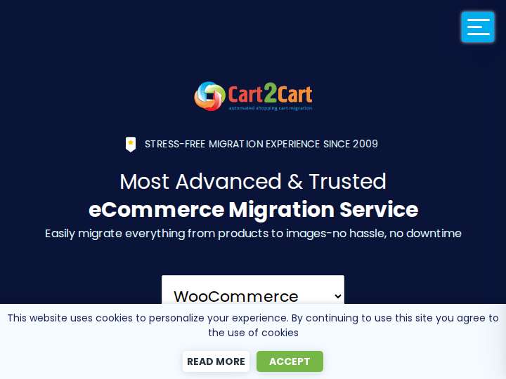Cart2Cart website preview