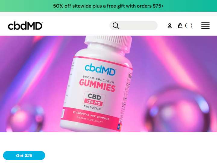 cbdMD website preview