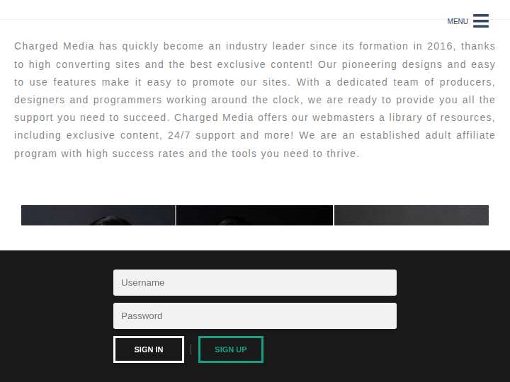 Charged Cash website preview