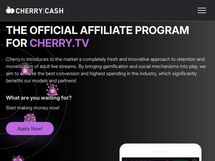 CherryCash website preview