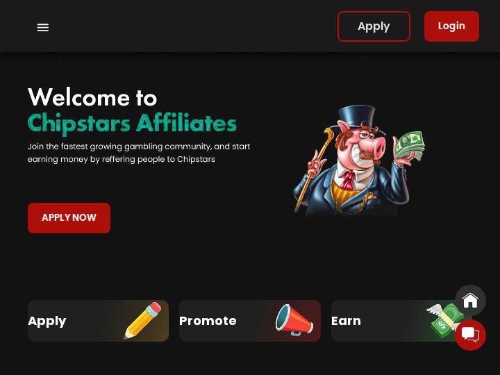 Chipstars Affiliates website preview