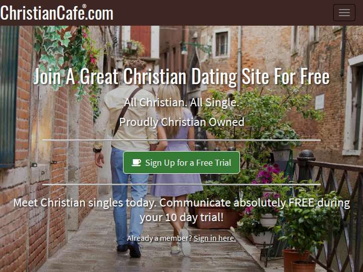 ChristianCafe website preview