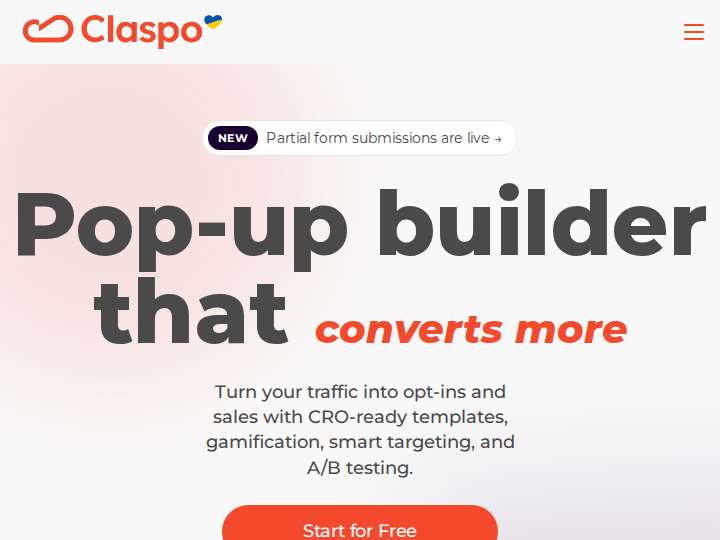 Claspo website preview