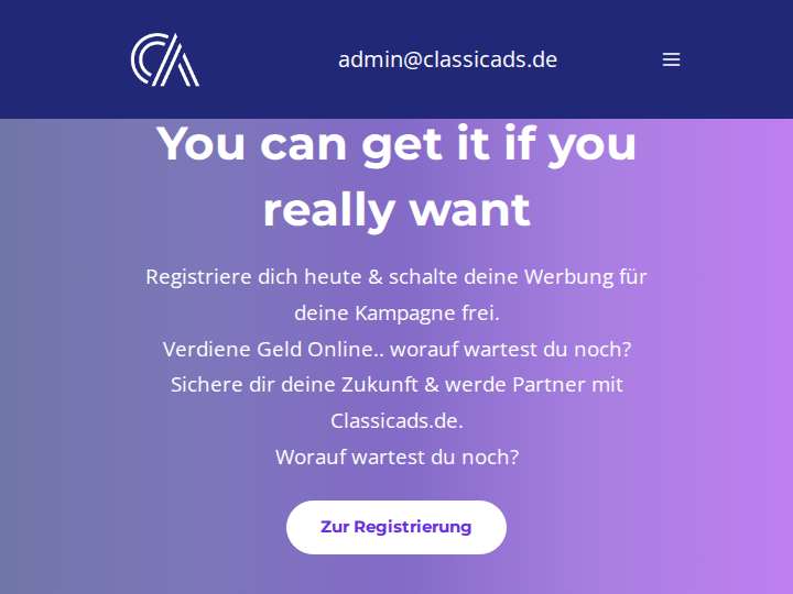 Classicads.de website preview