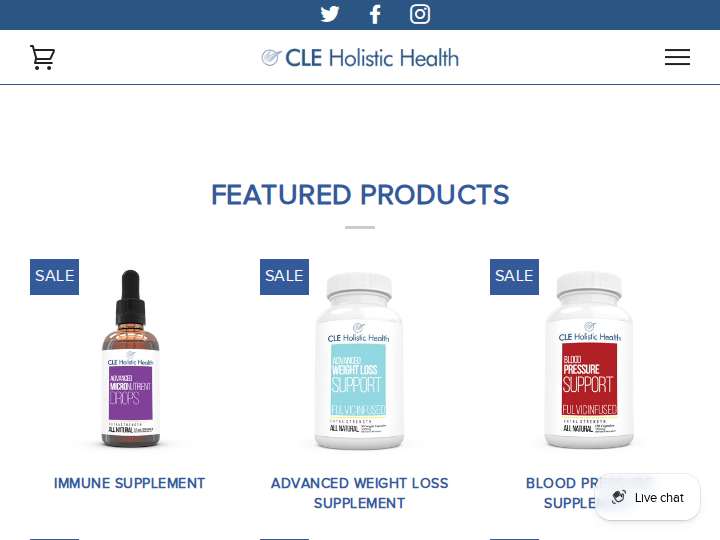 CLE Holistic Health website preview