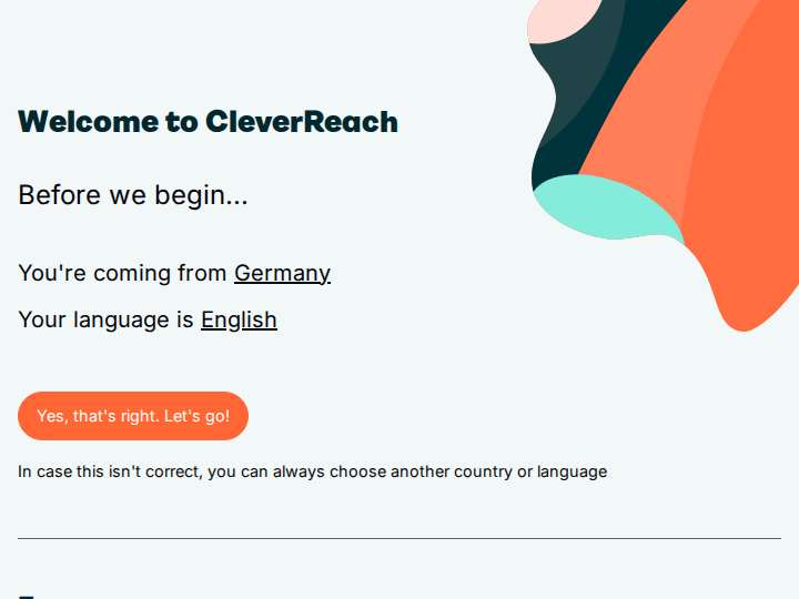 CleverReach website preview