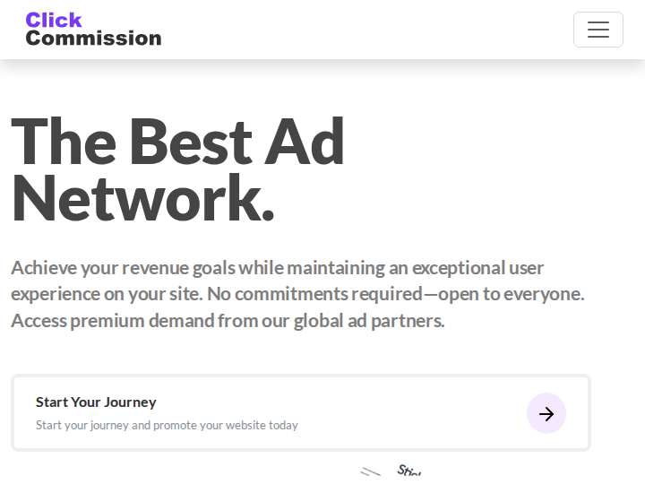 ClickCommission website preview