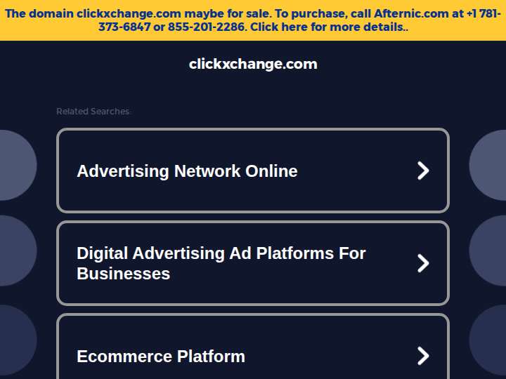 clickXchange website preview