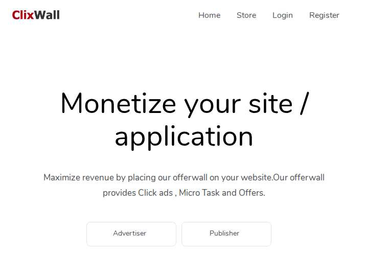 ClixWall website preview