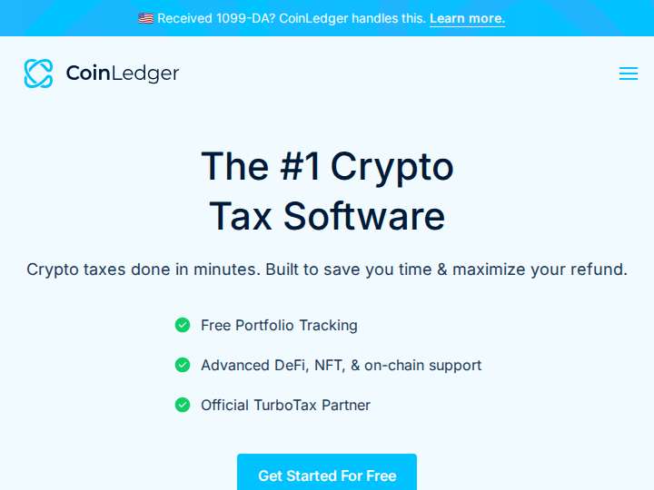 CoinLedger Affiliate website preview
