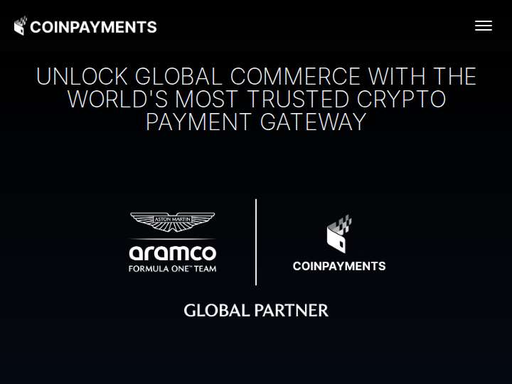 CoinPayments website preview