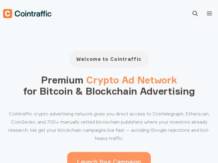 Cointraffic website preview