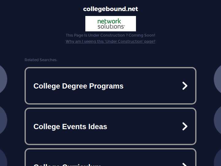 CollegeBound Network website preview