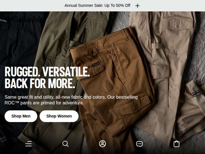Columbia Sportswear Affiliate Program website preview