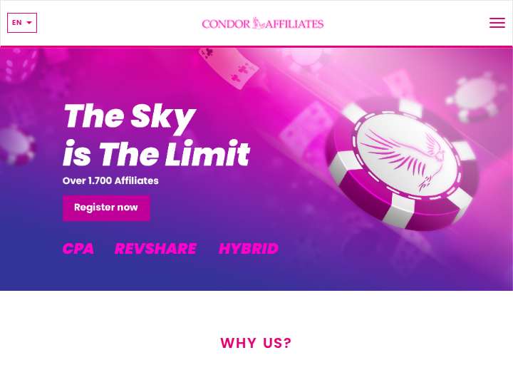 Condor Affiliates website preview