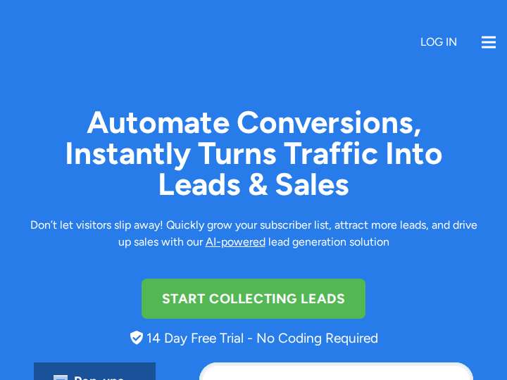 Convertful website preview