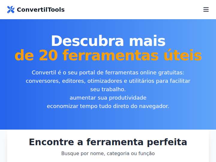 Convertil website preview