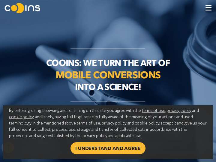 Cooins website preview