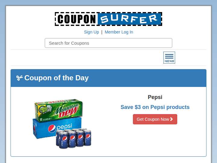 CouponSurfer website preview