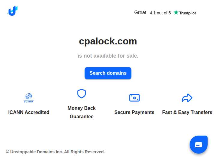 CPALock website preview