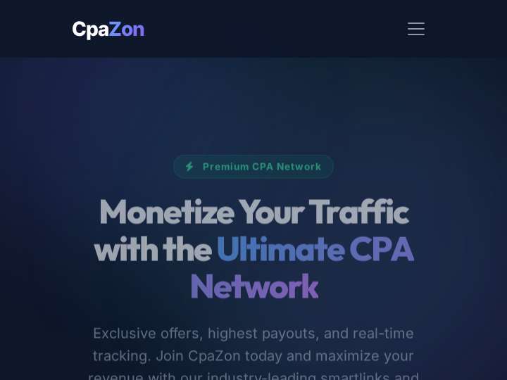 CpaZon website preview