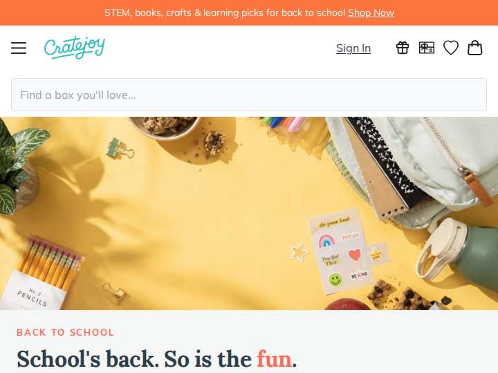 Cratejoy website preview