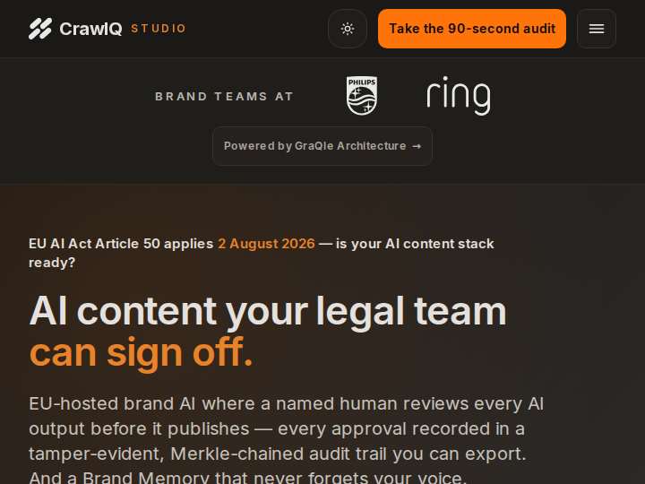 CrawlQ Affiliates website preview