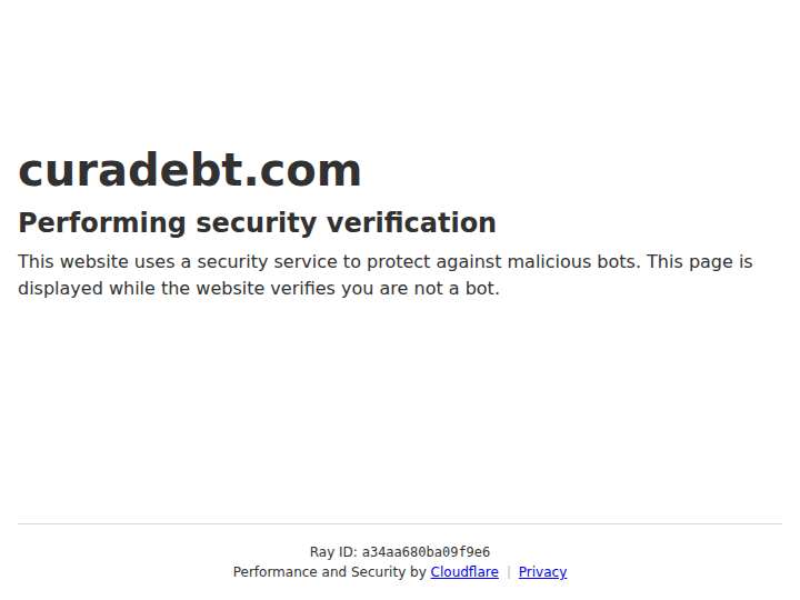 CuraDebt website preview