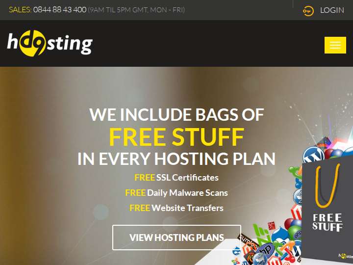 D9 Hosting website preview